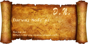 Darvay Noémi névjegykártya
